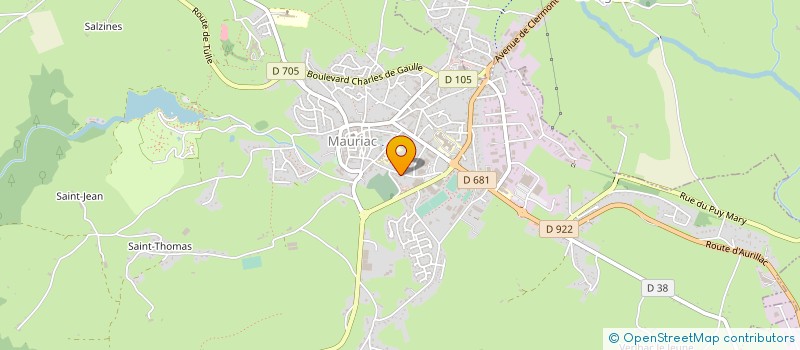localisation de l'entreprise MADAME HELENE GINESTE à MAURIAC