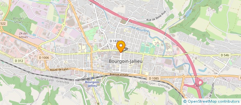 localisation de l'entreprise MADAME HELENE GIORSETTI  BOURGOIN-JALLIEU