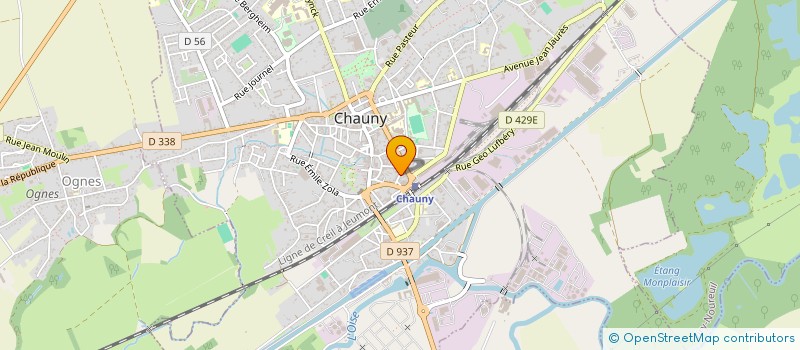 localisation de l'entreprise MADAME HELENE GIRACCA  CHAUNY