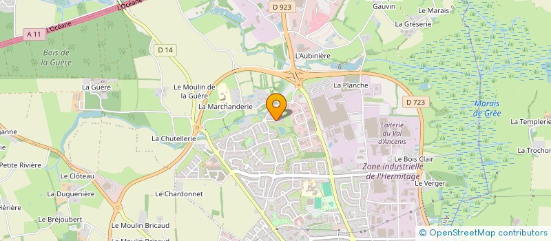 localisation de l'entreprise MADAME HELENE GODARD  ANCENIS-SAINT-GEREON