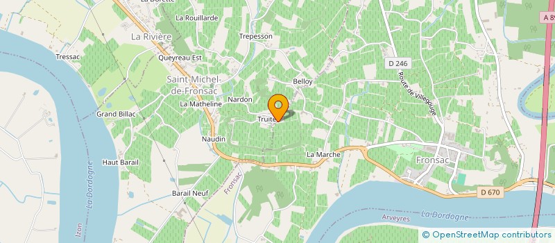 localisation de l'entreprise MADAME HELENE GONTIER à FRONSAC
