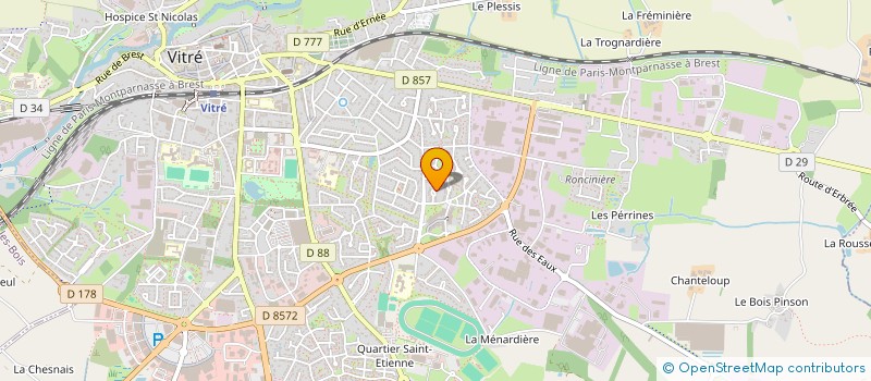 localisation de l'entreprise MADAME HELENE GREGOIRE  VITRE