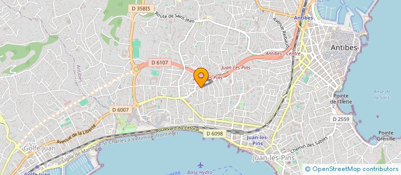 localisation de l'entreprise MADAME HELENE GUERRY à ANTIBES