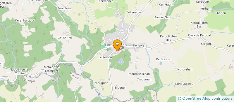 localisation de l'entreprise MADAME HELENE GUILLEMOT  LANVENEGEN