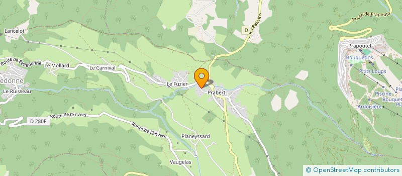 localisation de l'entreprise MADAME HELENE GUINET  LAVAL-EN-BELLEDONNE