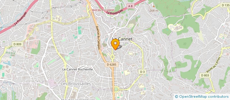 localisation de l'entreprise MADAME HELENE HENNION à LE CANNET