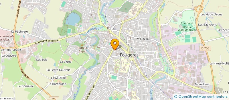 localisation de l'entreprise MADAME HELENE HERVE  FOUGERES