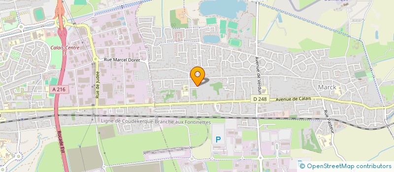 localisation de l'entreprise MADAME HELENE HILLEWAERE  MARCK