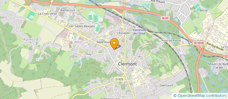 localisation de l'entreprise MADAME HELENE JACOT DES COMBES  CLERMONT