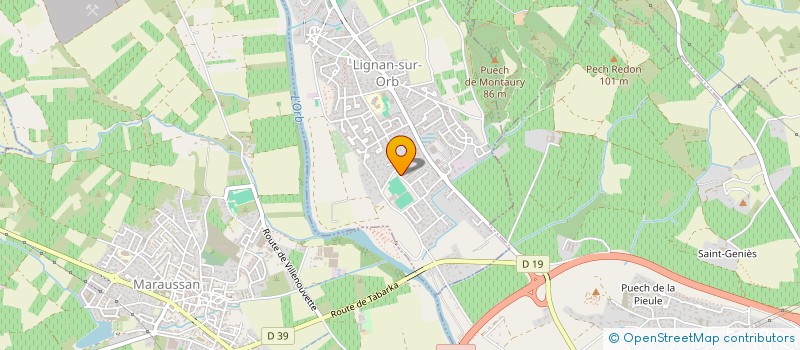 localisation de l'entreprise MADAME HELENE JALY  LIGNAN-SUR-ORB