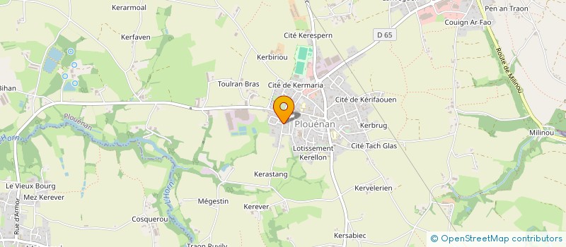 localisation de l'entreprise MADAME HELENE JAOUEN  PLOUENAN