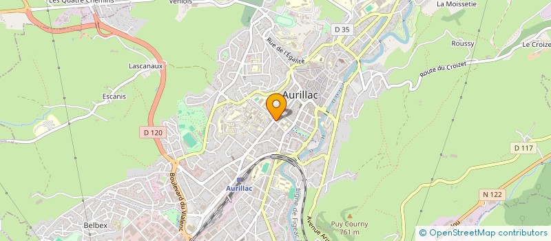 localisation de l'entreprise MADAME HELENE JOLIVET à AURILLAC