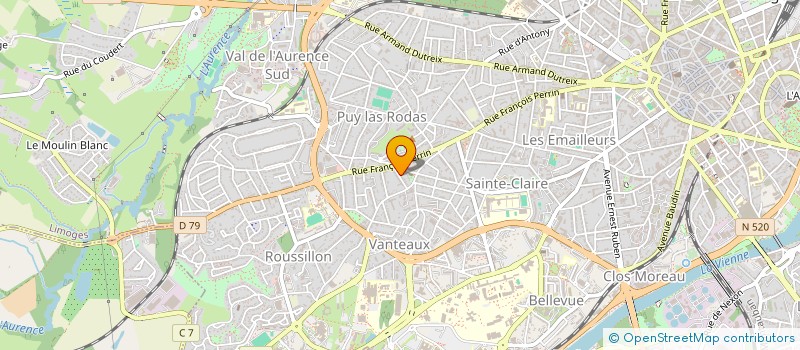localisation de l'entreprise MADAME HELENE JOLY à LIMOGES