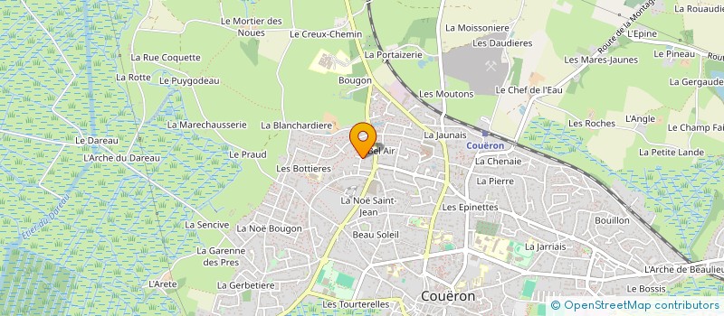 localisation de l'entreprise MADAME HELENE JUBINEAU à COUERON