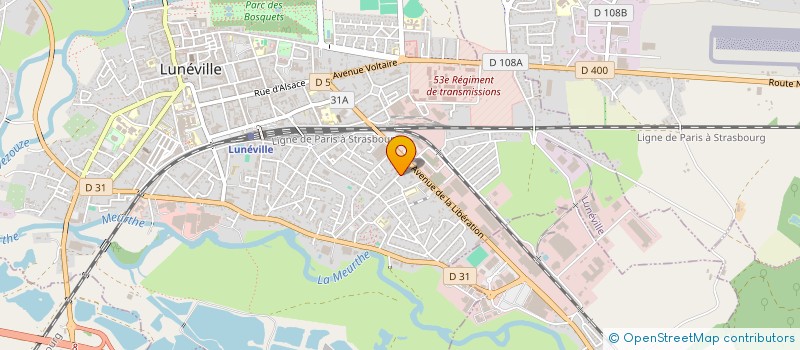 localisation de l'entreprise MADAME HELENE KASPAR  LUNEVILLE