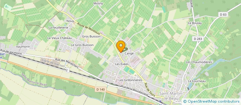 localisation de l'entreprise MADAME HELENE LACLAUTRE  SAINT-MARTIN-LE-BEAU