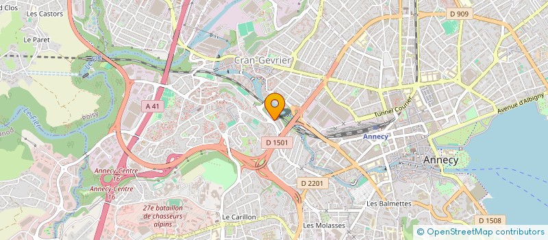 localisation de l'entreprise MADAME HELENE LACOMBE à ANNECY