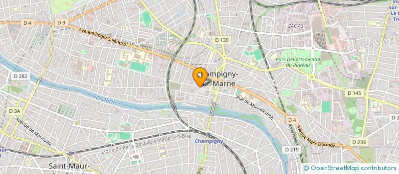localisation de l'entreprise MADAME HELENE LALLIARD à CHAMPIGNY-SUR-MARNE