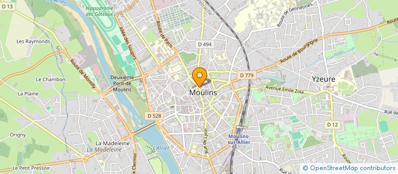 localisation de l'entreprise MADAME HELENE LANDRIOT  MOULINS