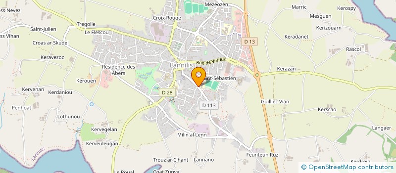 localisation de l'entreprise MADAME HELENE LAURANS à LANNILIS