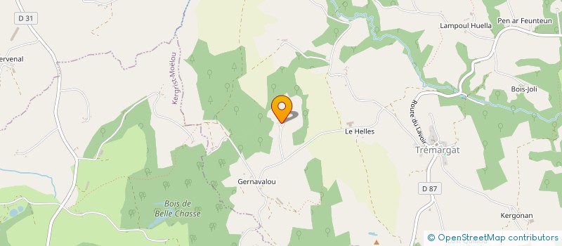 localisation de l'entreprise MADAME HELENE LE CORRE  TREMARGAT