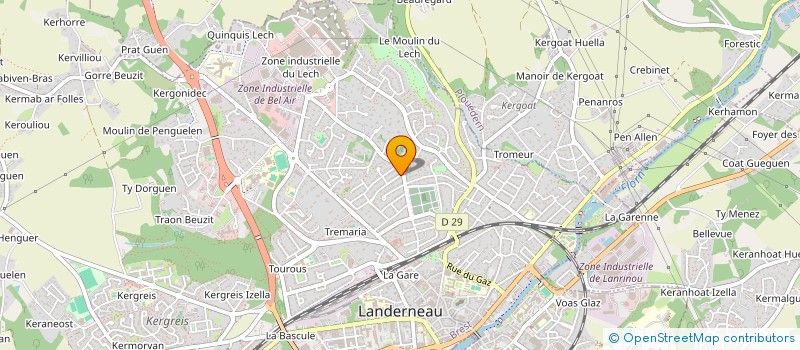 localisation de l'entreprise MADAME HELENE LE PAGE à LANDERNEAU
