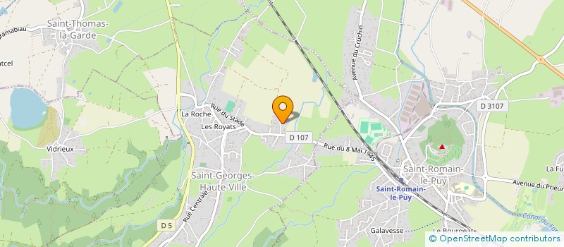 localisation de l'entreprise MADAME HELENE LE TEXIER  SAINT-ROMAIN-LE-PUY