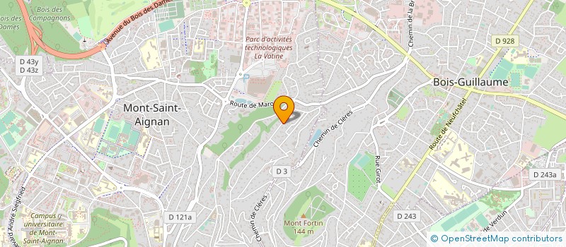 localisation de l'entreprise MADAME HELENE LECHEVALIER  MONT-SAINT-AIGNAN