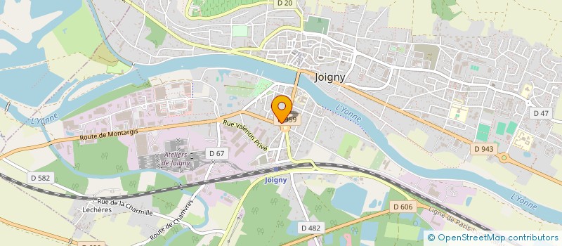 localisation de l'entreprise MADAME HELENE LEDOUX  JOIGNY