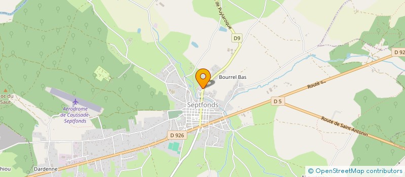 localisation de l'entreprise MADAME HELENE LERIS à SEPTFONDS