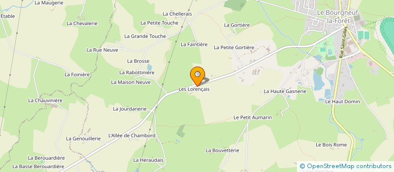 localisation de l'entreprise MADAME HELENE LEROUX  LE BOURGNEUF-LA-FORET