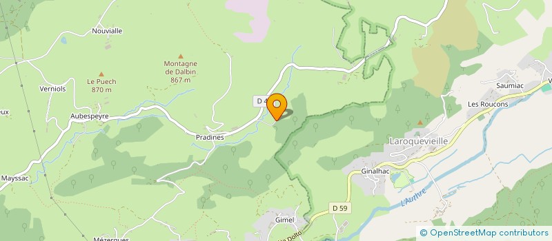 localisation de l'entreprise MADAME HELENE LESAULNIER  CHARBONNIER-LES-MINES