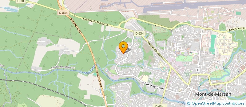 localisation de l'entreprise MADAME HELENE LESCURE  MONT-DE-MARSAN