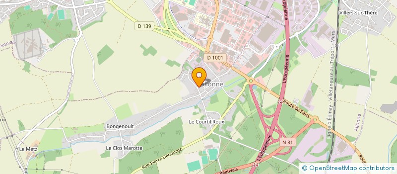 localisation de l'entreprise MADAME HELENE LEVIN à ALLONNE