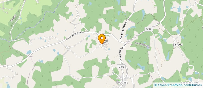 localisation de l'entreprise MADAME HELENE LEZERON  ST BARTHELEMY DE BUSSIERE