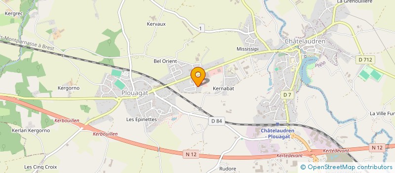 localisation de l'entreprise MADAME HELENE LOUBOUTIN  CHATELAUDREN-PLOUAGAT