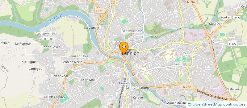 localisation de l'entreprise MADAME HELENE MAHE  LANNION