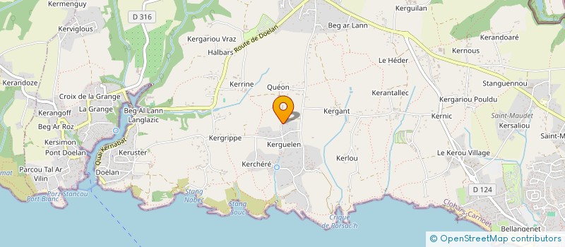 localisation de l'entreprise MADAME HELENE MANHAVIALE  CLOHARS-CARNOET