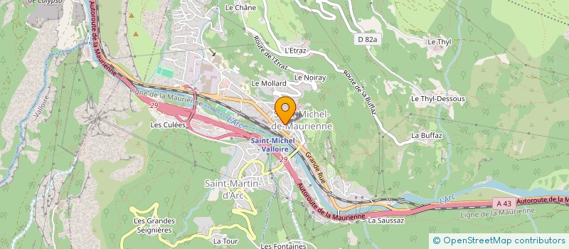 localisation de l'entreprise MADAME HELENE MARCELLIN à SAINT-MICHEL-DE-MAURIENNE