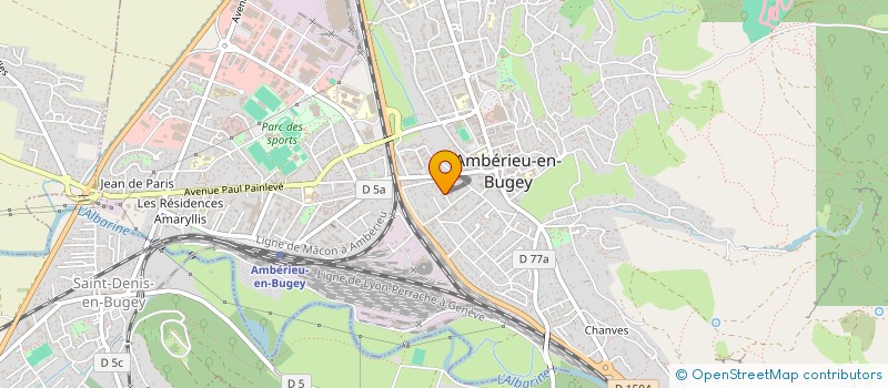 localisation de l'entreprise MADAME HELENE MARLY  AMBERIEU-EN-BUGEY