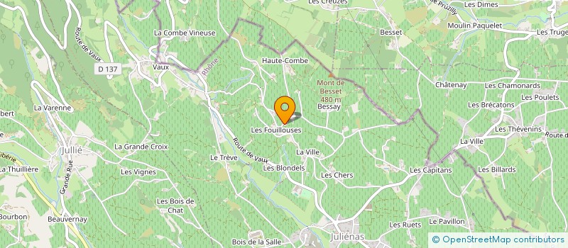 localisation de l'entreprise MADAME HELENE MATHIEU à JULIENAS