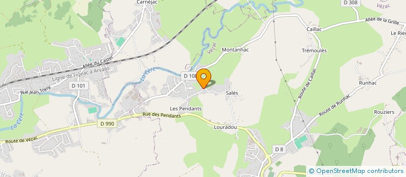 localisation de l'entreprise MADAME HELENE MATOS à VEZAC