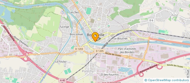 localisation de l'entreprise MADAME HELENE MAUVIET  BONNEVILLE