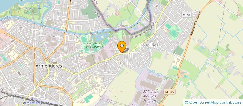 localisation de l'entreprise MADAME HELENE MESNARD  HOUPLINES