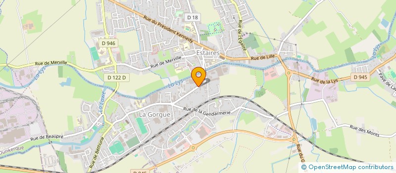 localisation de l'entreprise MADAME HELENE MINNAERT  LA GORGUE