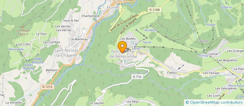 localisation de l'entreprise MADAME HELENE MONNIER  NOTRE-DAME-DE-BELLECOMBE