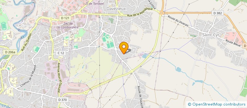 localisation de l'entreprise MADAME HELENE MONTABONEL FLAQUIN  DAVEZIEUX