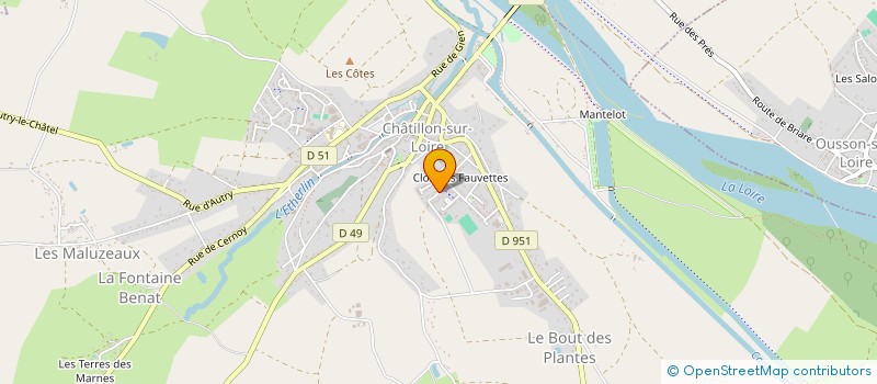 localisation de l'entreprise MADAME HELENE MORIN à CHATILLON-SUR-LOIRE