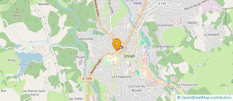 localisation de l'entreprise MADAME HELENE MOULIN à USSEL