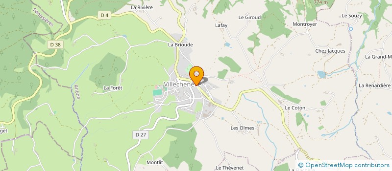 localisation de l'entreprise MADAME HELENE MOUTTE à VILLECHENEVE